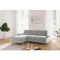 ECKSOFA ROCHELLE E Hellgrau Flachgewebe  - Hellgrau/Schwarz, KONVENTIONELL, Textil/Metall (164/251cm) - Sit & More