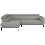 ECKSOFA in Webstoff Beige  205/280 cm  - Beige/Schwarz, Design, Textil/Metall (205/280cm) - Xora
