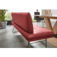 SITZBANK in Metall, Textil Rot, Schwarz  - Rot/Schwarz, Design, Textil/Metall (195/87/65cm) - Dieter Knoll