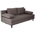 SCHLAFSOFA Lia in Webstoff Mokka  - Schwarz/Mokka, Design, Textil/Metall (197/84/92,5cm) - Hom`in