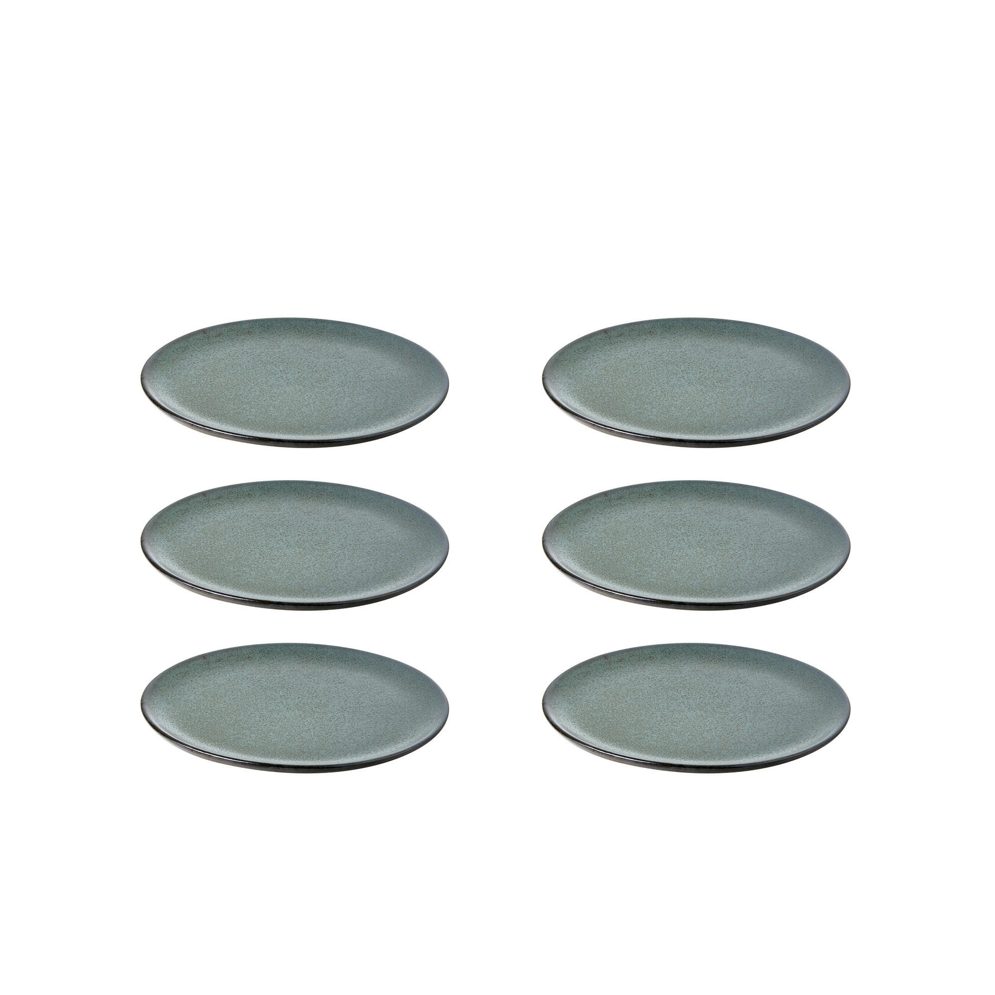 DESSERTTELLERSET RAW 6-teilig  - Grün, Basics, Keramik (20cm) - Aida