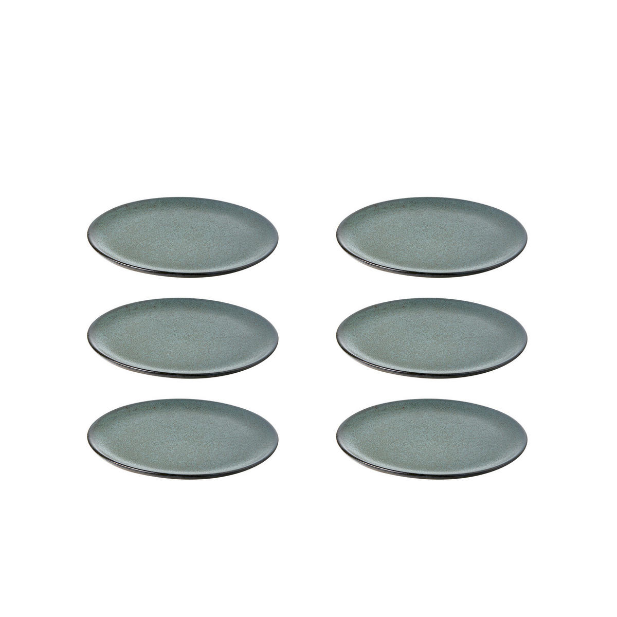 DESSERTTELLERSET RAW 6-teilig  - Grün, Basics, Keramik (20cm) - Aida