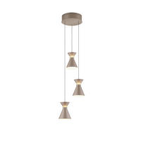 LED-HÄNGELEUCHTE 33/210 cm  - Cappuccino, Design, Kunststoff/Metall (33/210cm) - Helestra