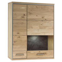 HÄNGEELEMENT in Eichefarben   - Edelstahlfarben/Eichefarben, Konventionell, Glas/Holz (94/120/39cm) - MID.YOU