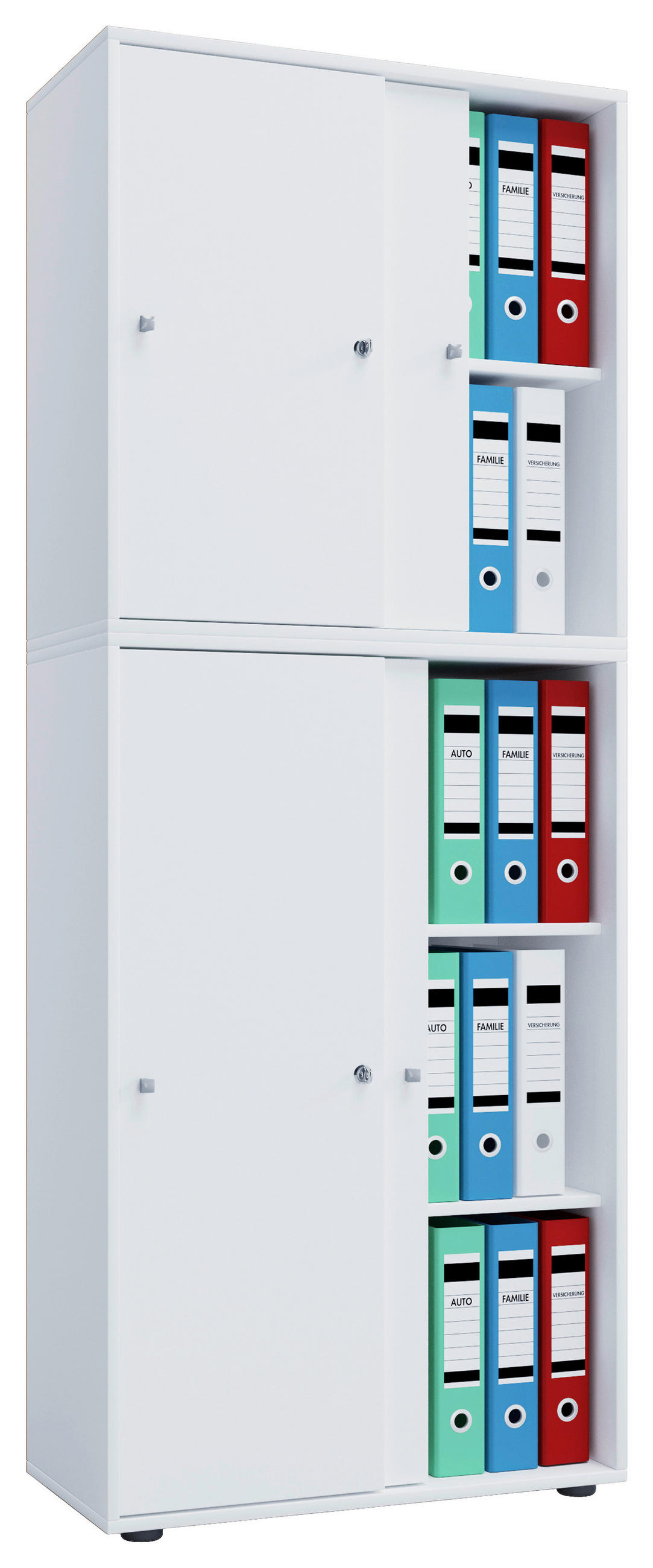 AKTENSCHRANK 70/183/37 cm  - Weiss, Basics, Holzwerkstoff (70/183/37cm) - MID.YOU