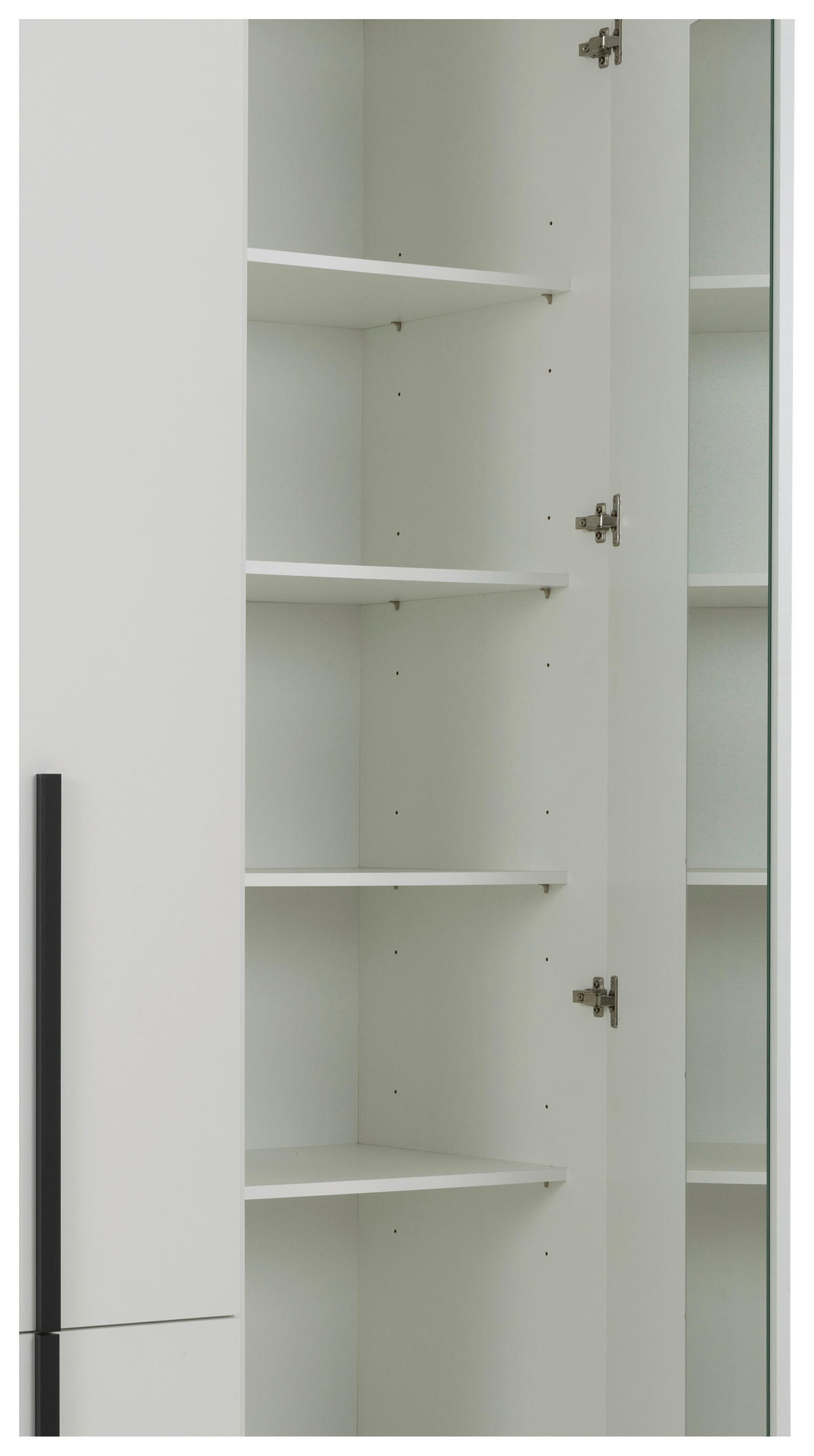 KLEIDERSCHRANK 3-türig Weiß  - Schwarz/Weiß, MODERN, Holzwerkstoff (181/215/60cm) - MID.YOU