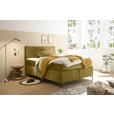 BOXSPRINGBETT 140/200 cm  in Olivgrün  - Schwarz/Olivgrün, Design, Holzwerkstoff/Kunststoff (140/200cm) - Xora