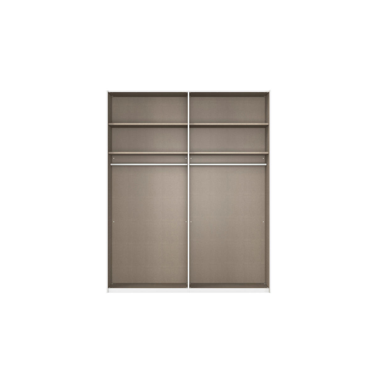 SCHWEBETÜRENSCHRANK 181/236/68 cm 2-türig Weiß  - Alufarben/Weiß, Basics, Glas/Holzwerkstoff (181/236/68cm) - Novel