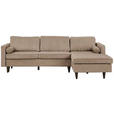 ECKSOFA in Cord Hellbraun  - Hellbraun/Eichefarben, MODERN, Holz/Textil (261/178cm) - Carryhome