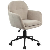 DREHSTUHL Webstoff Beige  - Beige/Schwarz, Modern, Kunststoff/Textil (55/85-95/60cm) - MID.YOU