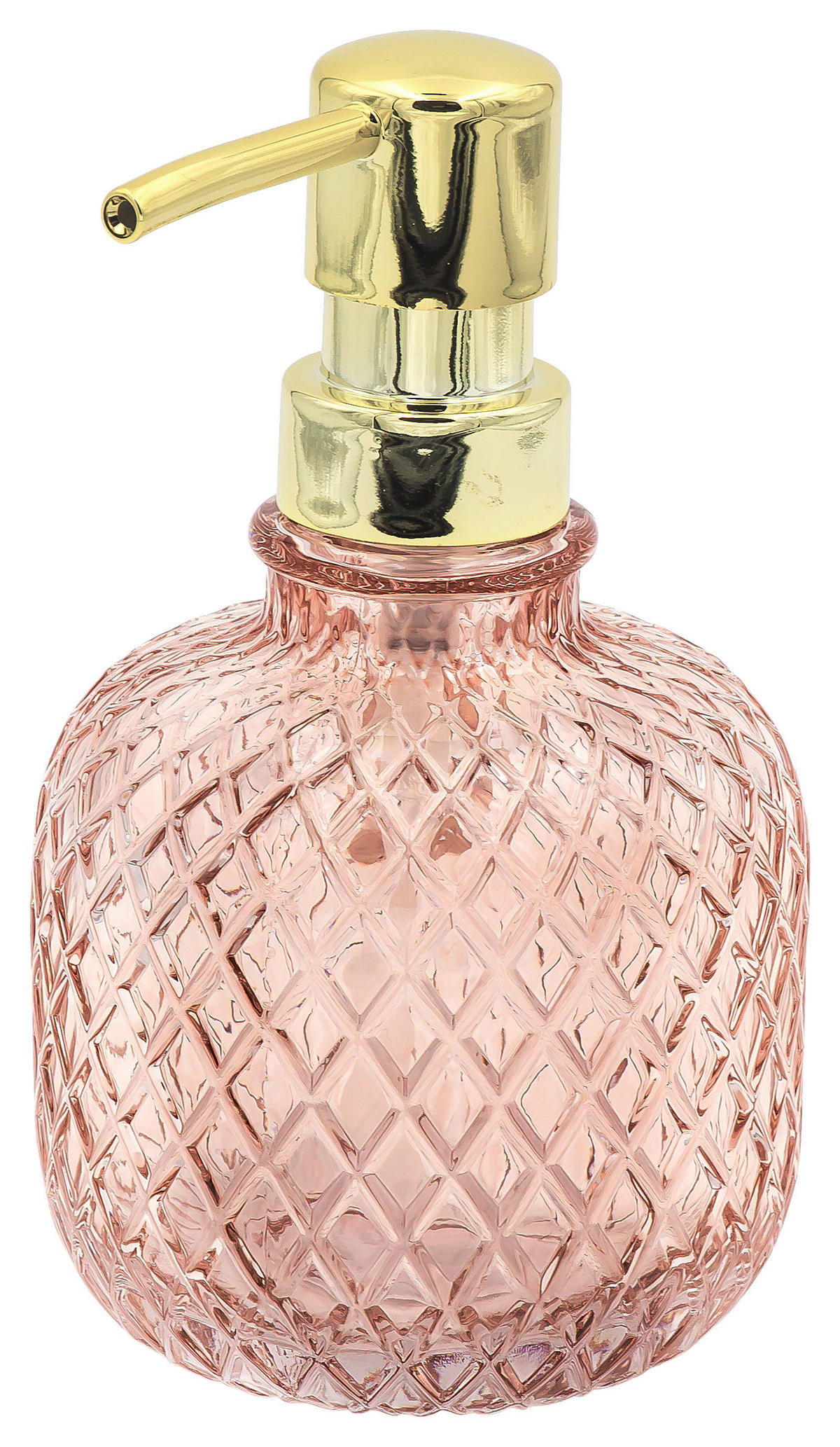 SEIFENSPENDER Kunststoff, Glas  - Transparent/Goldfarben, Basics, Glas/Kunststoff (9,5/17/9,5cm) - Sadena