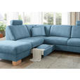 ECKSOFA in Mikrofaser Hellblau  - Wildeiche/Beige, KONVENTIONELL, Holz/Textil (236/286cm) - Voleo