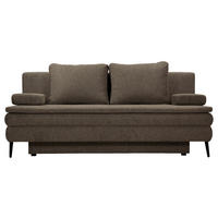 SCHLAFSOFA  mit Stoffauswahl, Liegefunktion Webstoff Dunkelgrau  - Dunkelgrau/Schwarz, Design, Kunststoff/Textil (200/90/100cm) - Venda