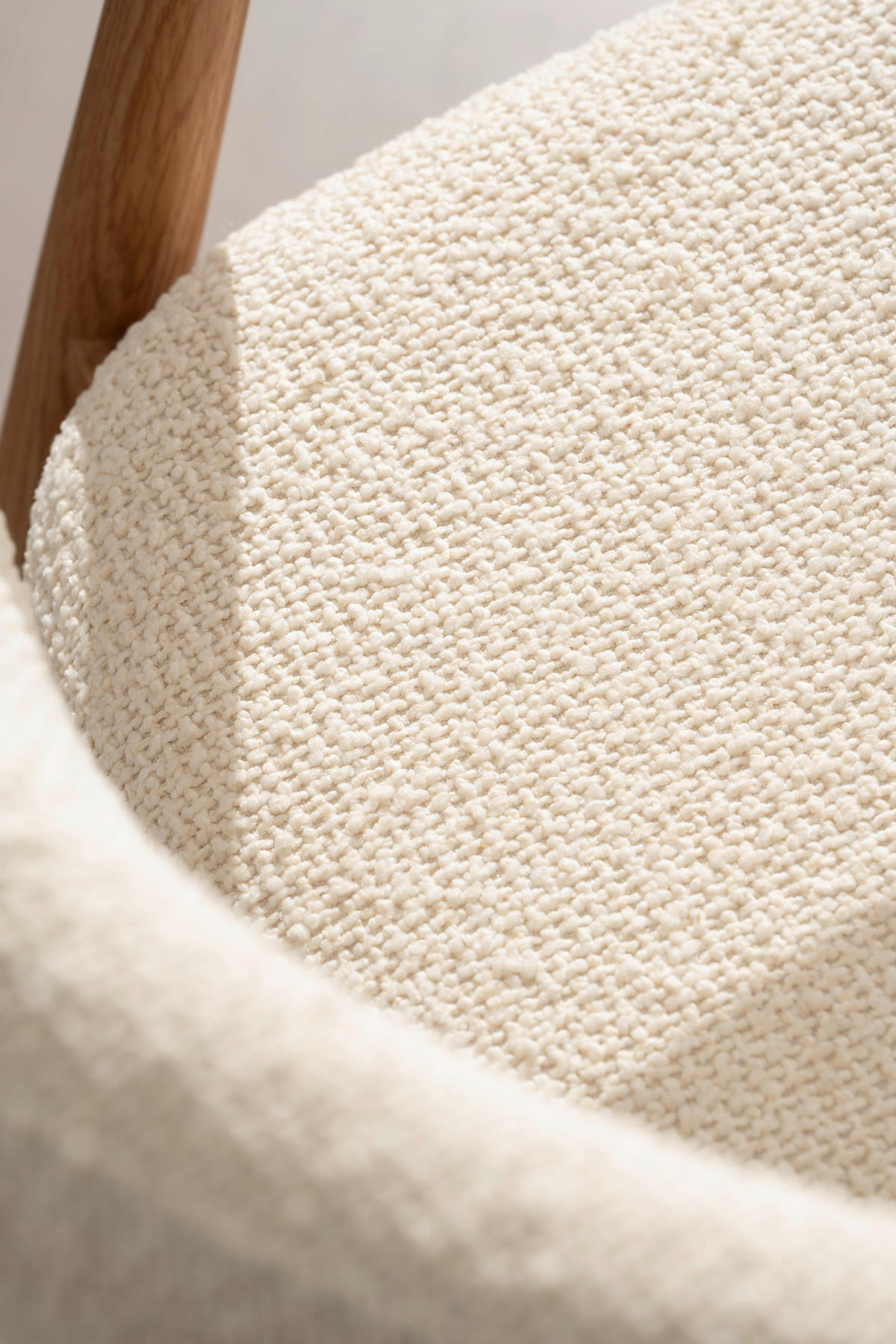 ARMLEHNSTUHL  Stoffauswahl Bouclé  Eichefarben, Creme  - Eichefarben/Creme, Design, Textil/Metall (58/78/60cm) - Lomoco