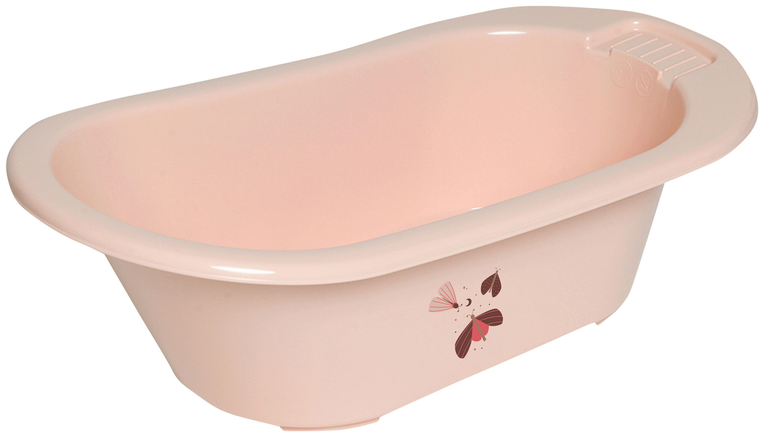 BABYBADEWANNE SWEET BUTTERFLY  - Altrosa, Basics, Kunststoff (86/44/32cm) - Bebe Jou