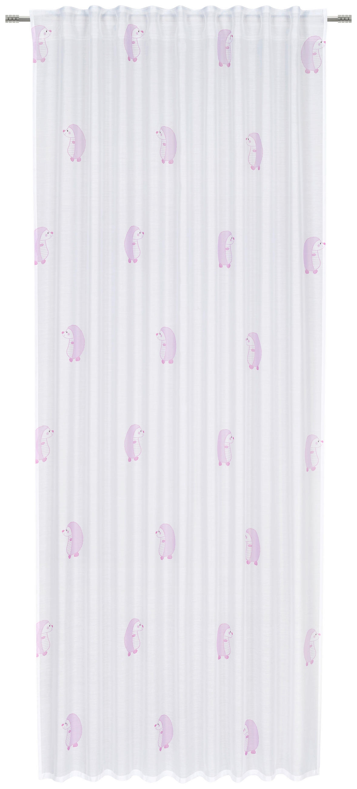 KINDERVORHANG halbtransparent   - Pink/Weiß, Basics, Textil (140/245cm) - Ben'n'jen