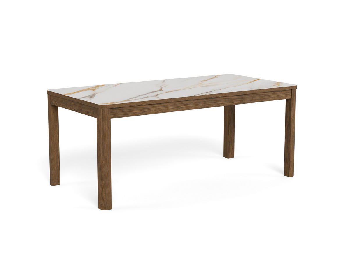 ESSTISCH Holz, Keramik 180/90/75 cm  - Creme/Braun, Modern, Holz/Keramik (180/90/75cm) - MID.YOU
