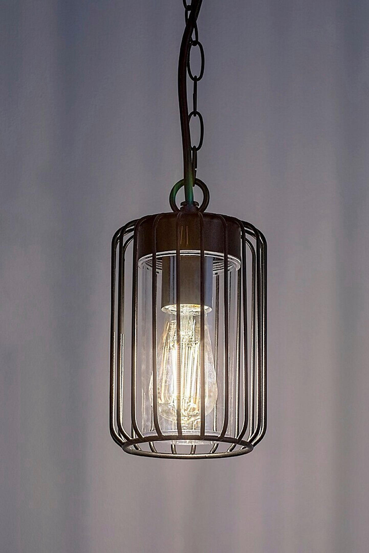 VISEĆA SVJETILJKA VANJSKA Tarpa  - prozirno/crna, Basics, metal/plastika (13.5/74cm)