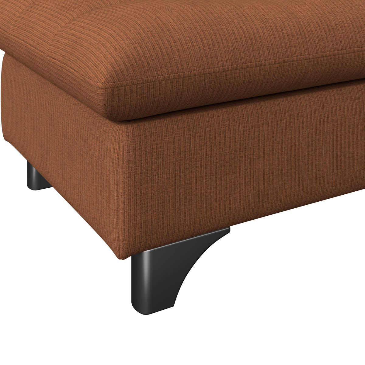 HOCKER Chenille Terracotta  - Chromfarben/Terracotta, KONVENTIONELL, Textil/Metall (108/46/108cm) - Livetastic