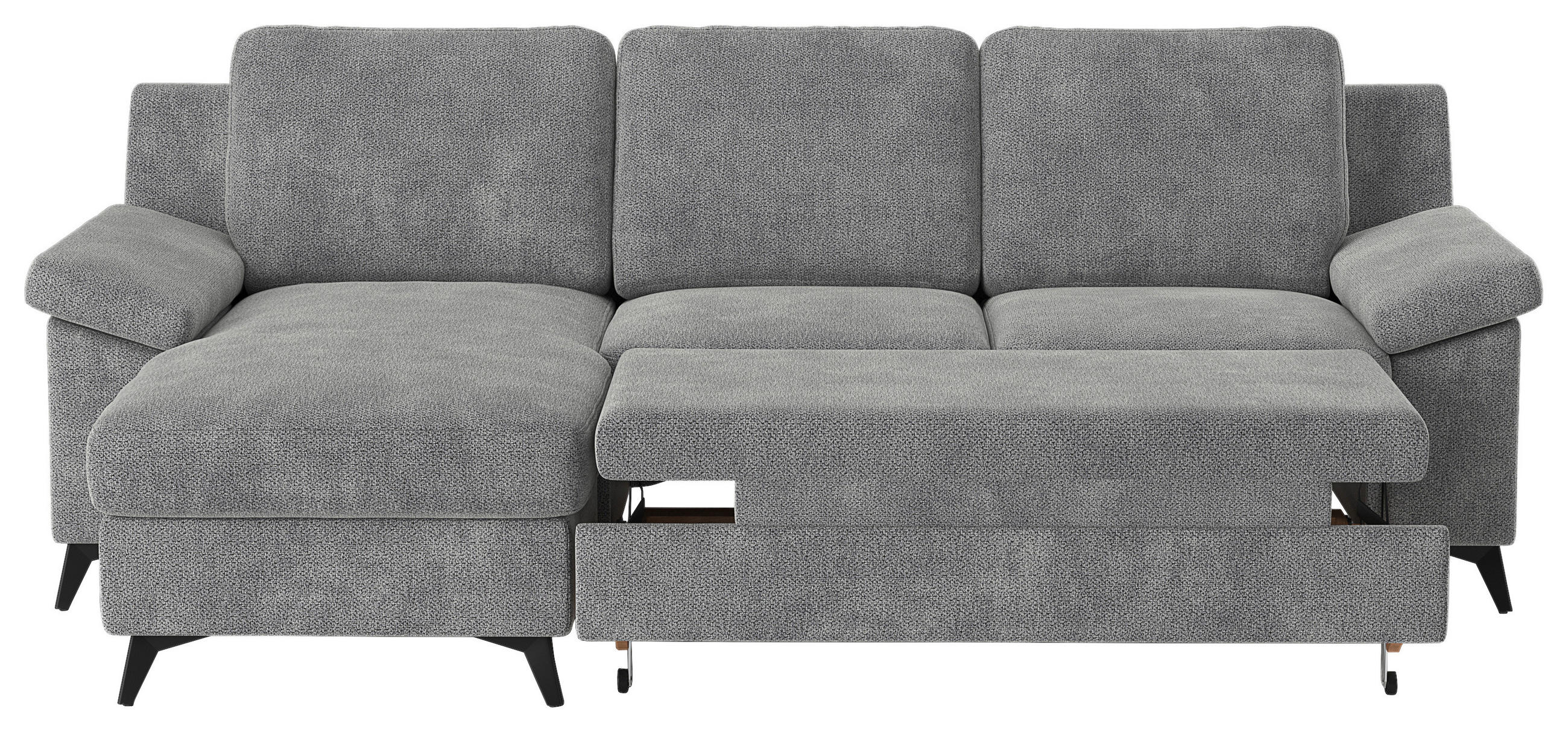 Thumbnail - Cotta Ecksofa, Grau, Textil, 3-Sitzer, Ottomane rechts, L-Form, 245x156 cm, Made in EU, Stoffauswahl, Rücken echt, Armte...