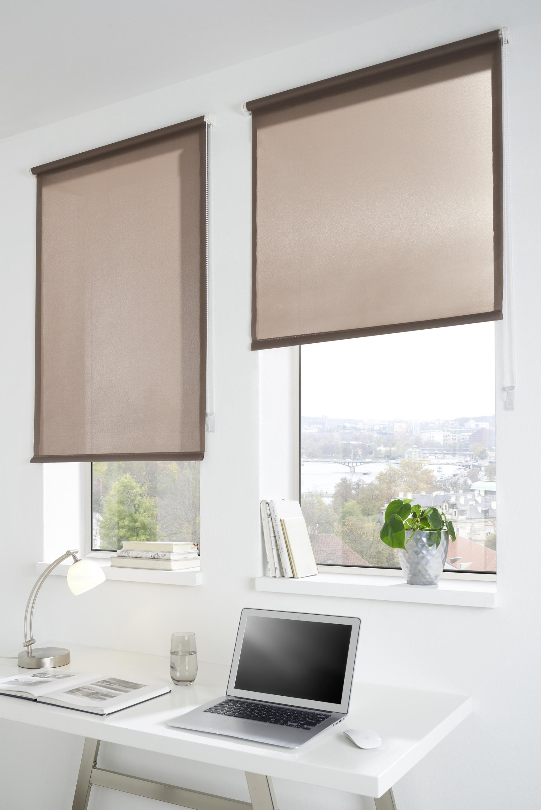 ROLLO  halbtransparent  75/160 cm    - Braun, Design, Textil (75/160cm)