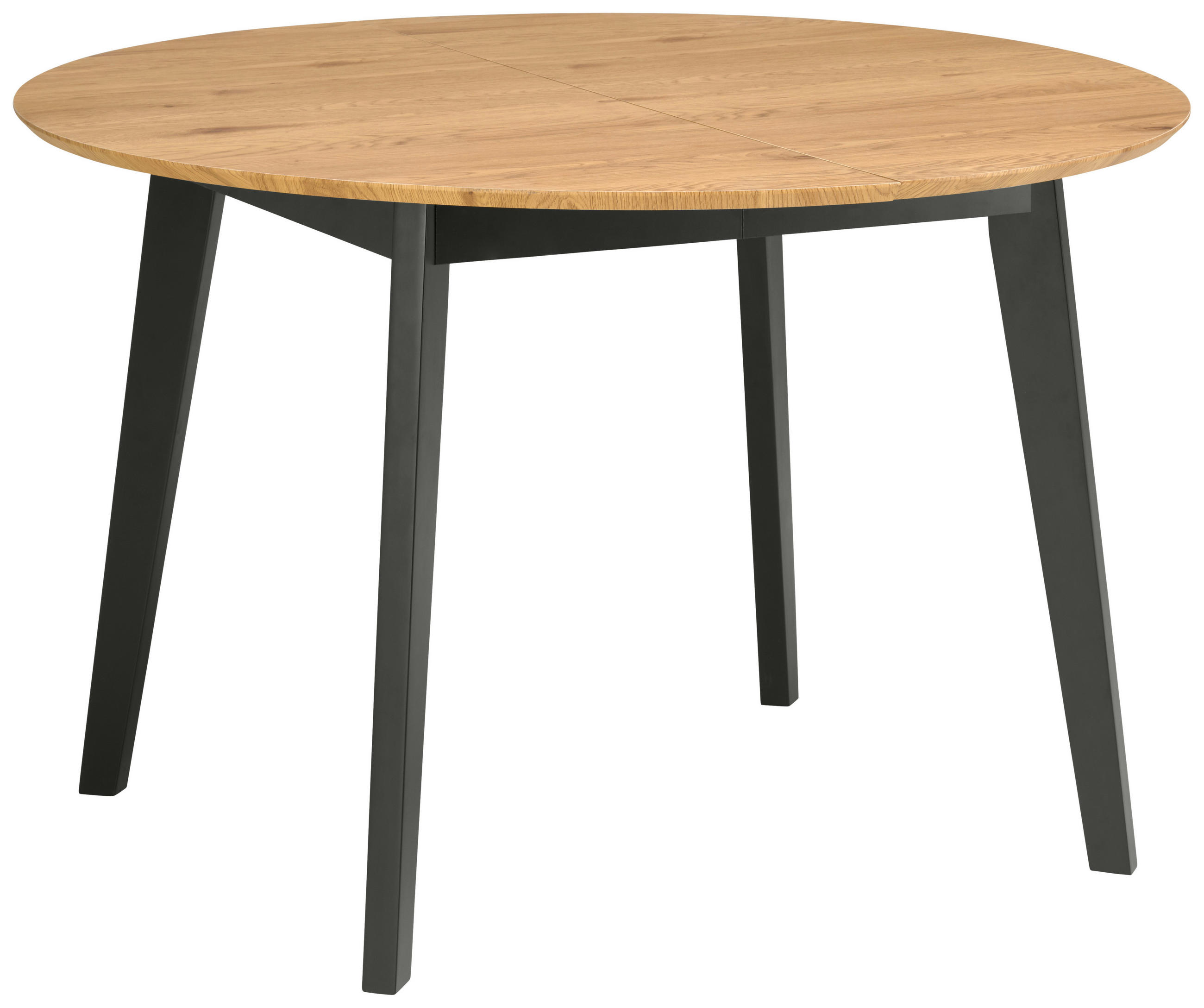 Mid.you Esstisch Schwarz, Eiche 120x74x120-200 cm