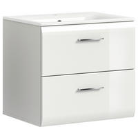 WASCHTISCHKOMBI 60 cm  - Weiss Hochglanz/Weiss, Modern, Keramik/Holzwerkstoff (60cm) - MID.YOU