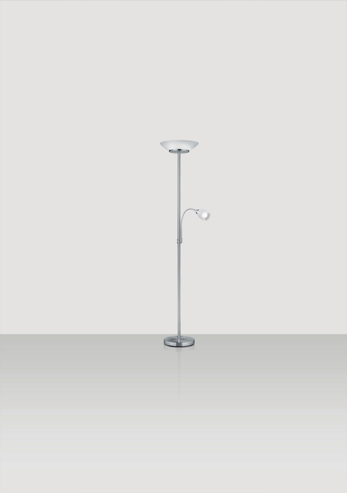 SVJETILJKA PODNA Gerry  - bijela/boje nikla, Basics, staklo/metal (34/180cm)