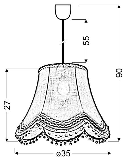PENDELLAMPA Arlekin 35/35/90 cm  - ljusgrön, Trend, textil/plast (35/35/90cm)