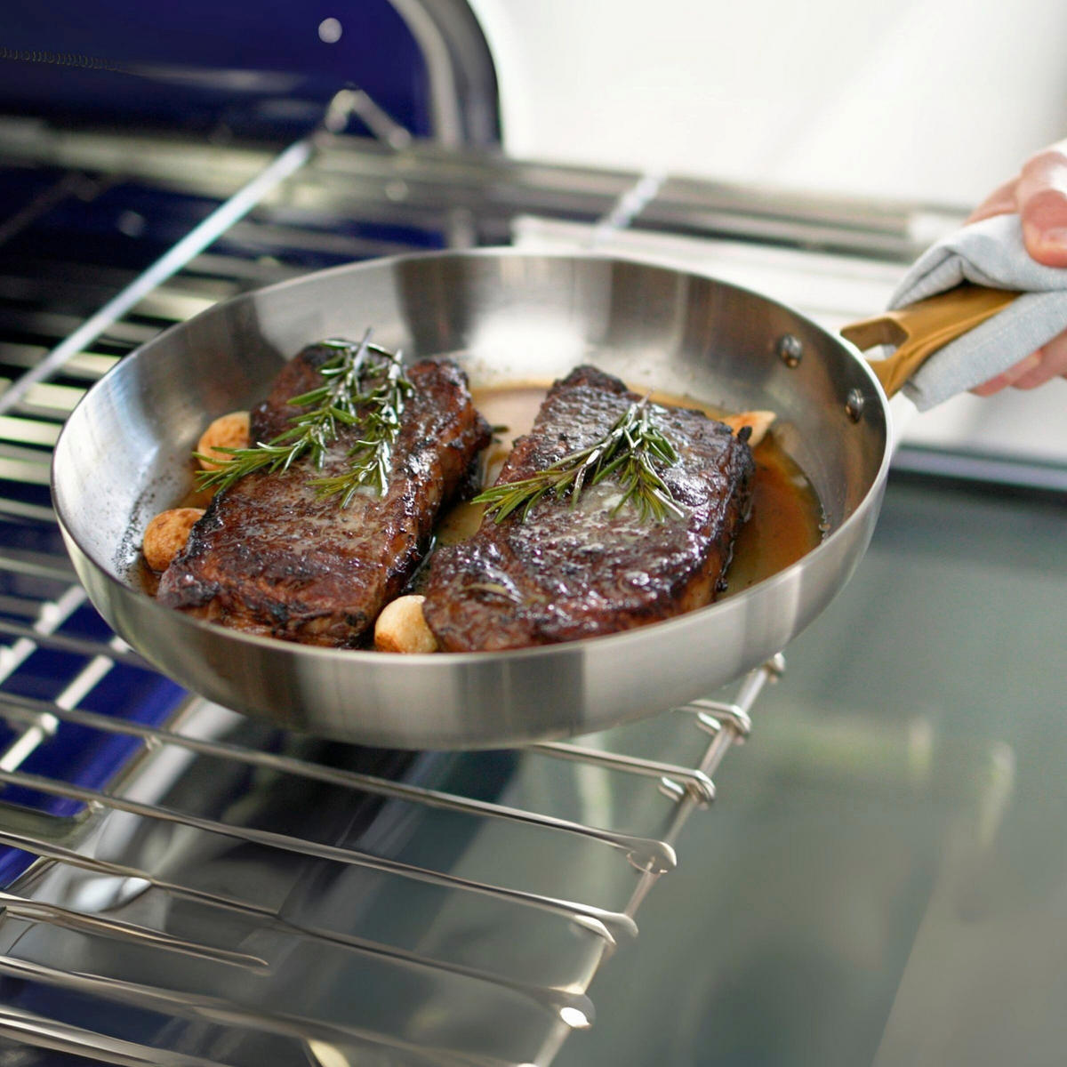 KOCHTOPFSET Padova Reserve 3-teilig  - Edelstahlfarben/Goldfarben, Basics, Glas/Metall - GreenPan