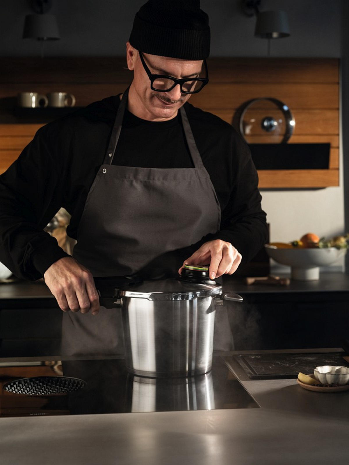 SCHNELLKOCHTOPF VITAVIT® PREMIUM satiniert 6.0 L  - Silberfarben, Basics, Metall (22cm) - Fissler