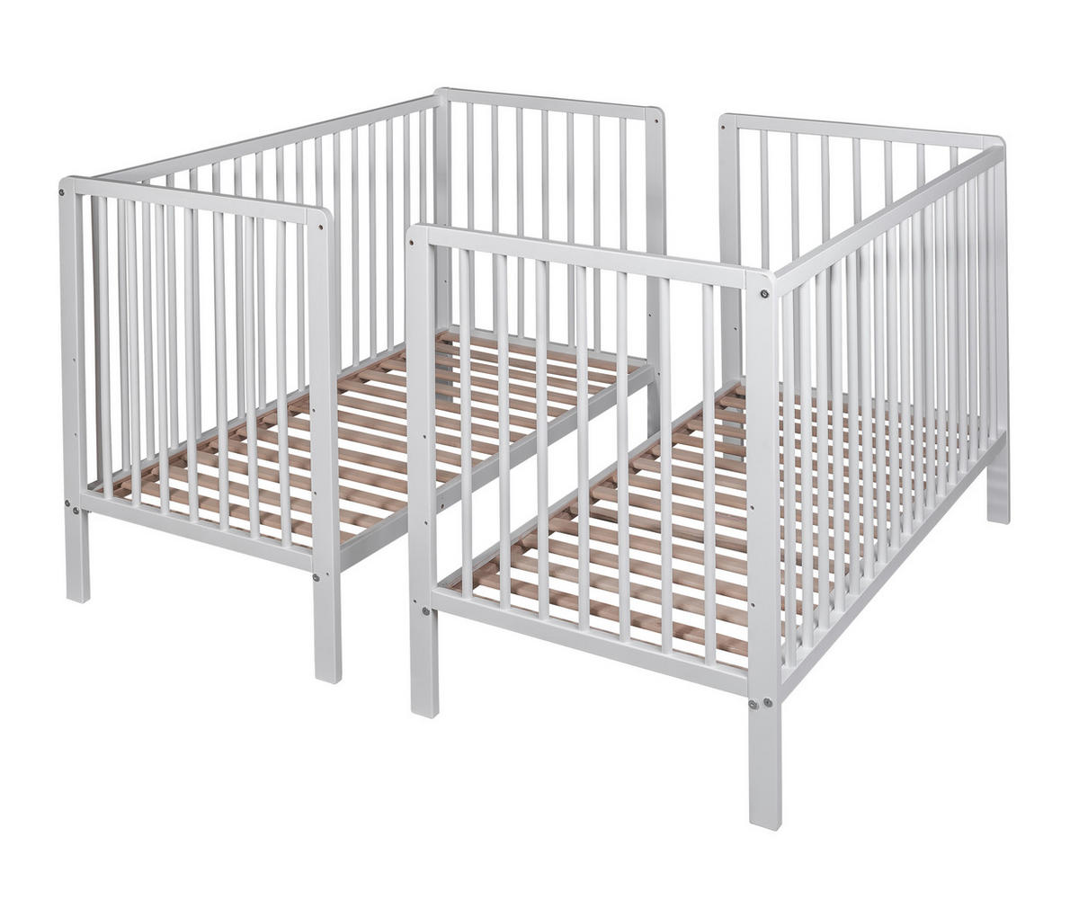 UMBAUSET ZWILLINGSBETT  - Naturfarben, Basics, Holz/Textil (120/3/5cm) - My Baby Lou