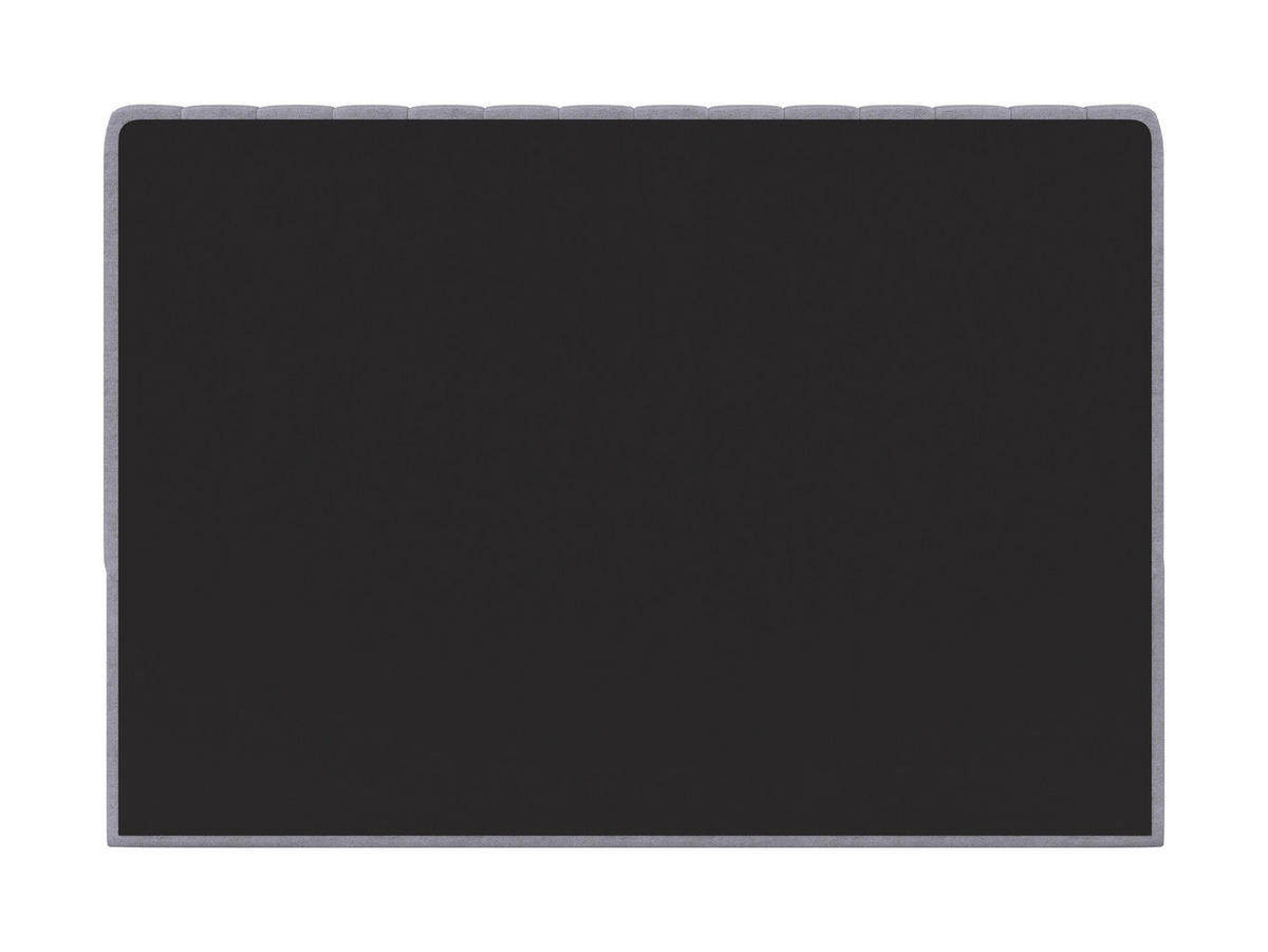 BOXBETT 140/200 cm,  in Silberfarben, gepolstertes Kopfteil, Bettkasten, Topper, Matratzen, H3 + H3 = fest  - Silberfarben/Schwarz, Basics, Kunststoff/Textil (140/200cm) - Chameo