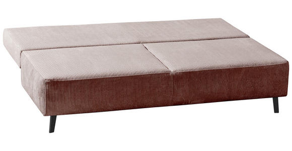 SCHLAFSOFA in Cord Rosa  - Schwarz/Rosa, MODERN, Textil/Metall (193/85/88cm) - Novel