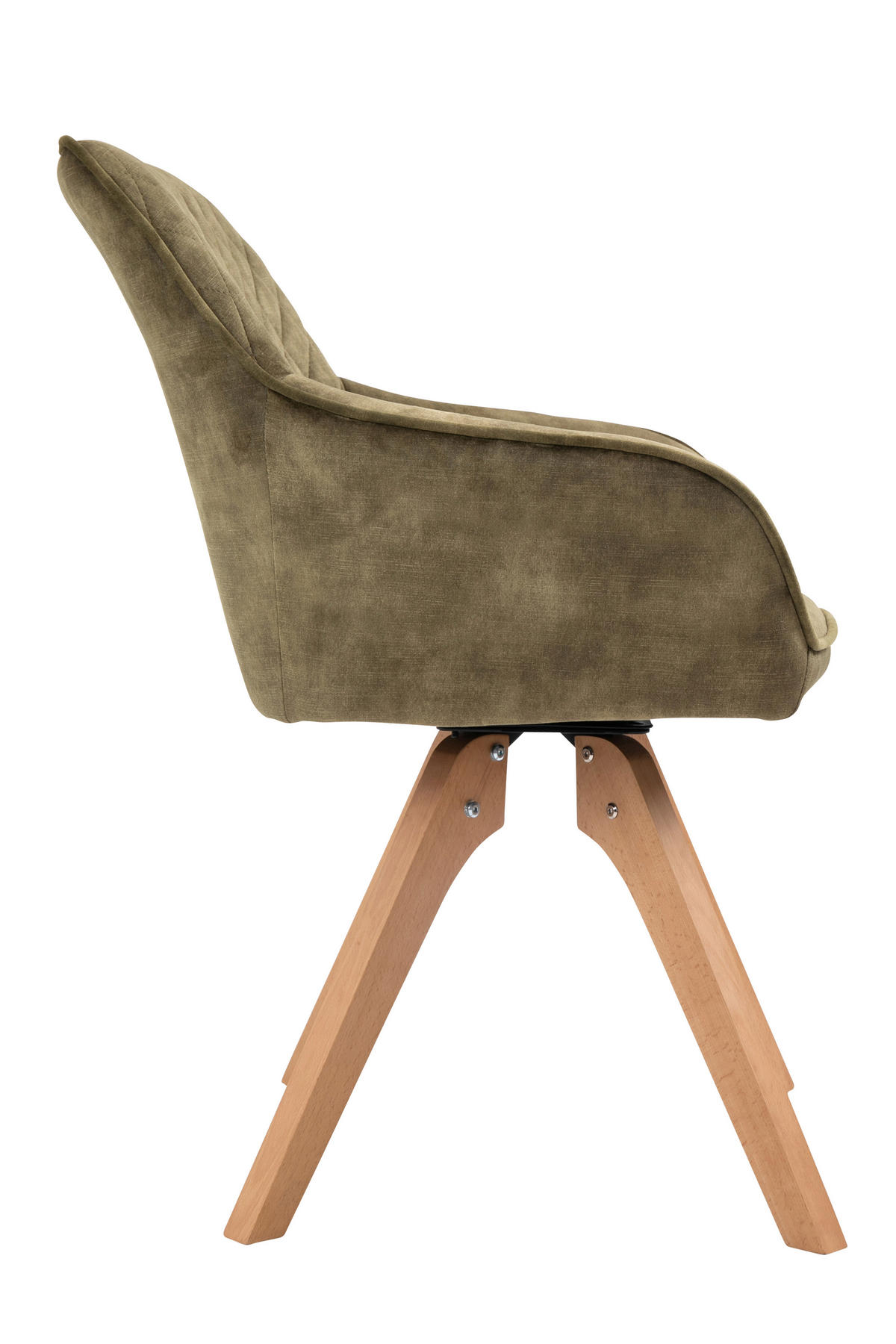 ARMLEHNSTUHL  in Samt  - Eichefarben/Grün, MODERN, Holz/Textil (59/85/61cm) - Livetastic