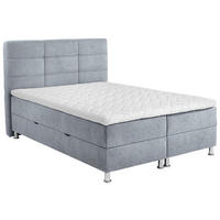 BOXBETT 140/200 cm  in Hellgrau  - Chromfarben/Hellgrau, Konventionell, Textil/Metall (140/200cm) - Carryhome