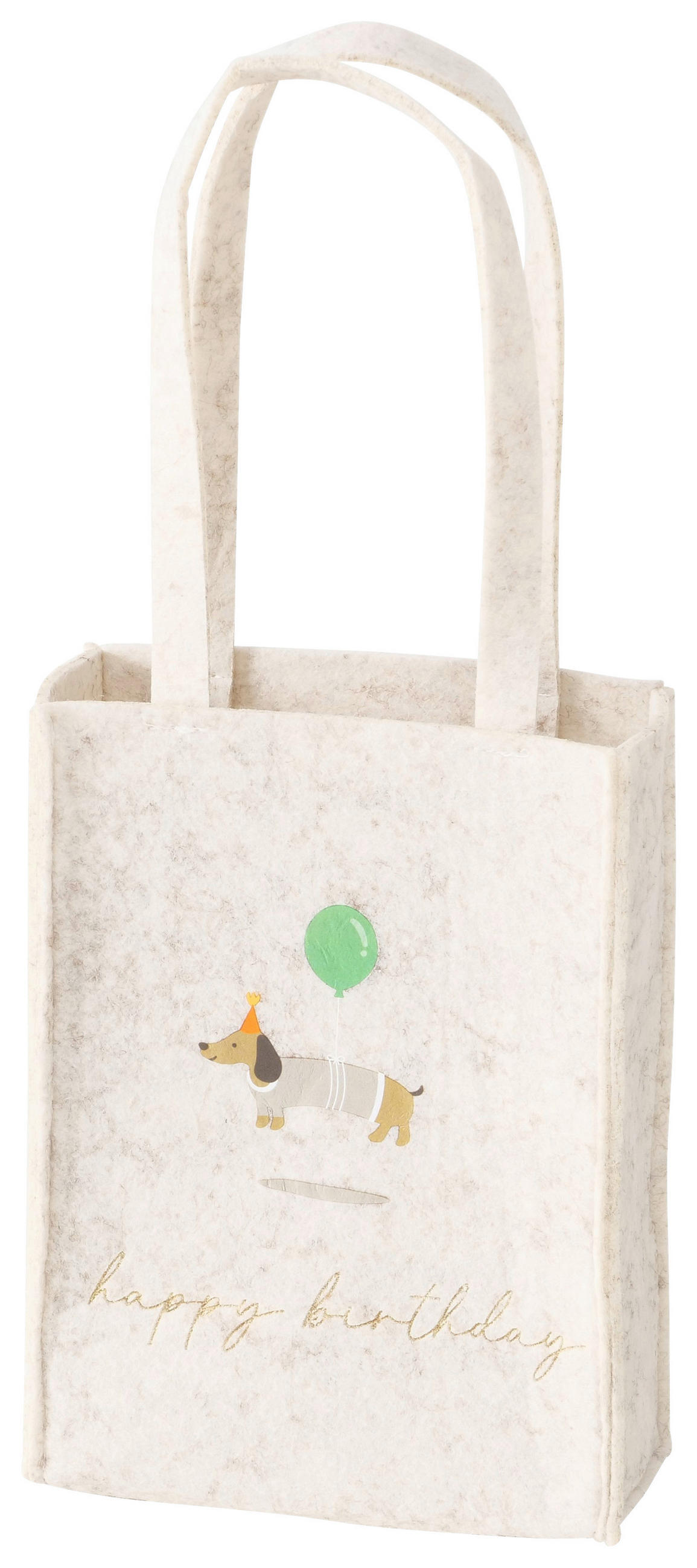 GESCHENKTASCHE  - Beige, KONVENTIONELL, Textil (15/6,5/20cm)