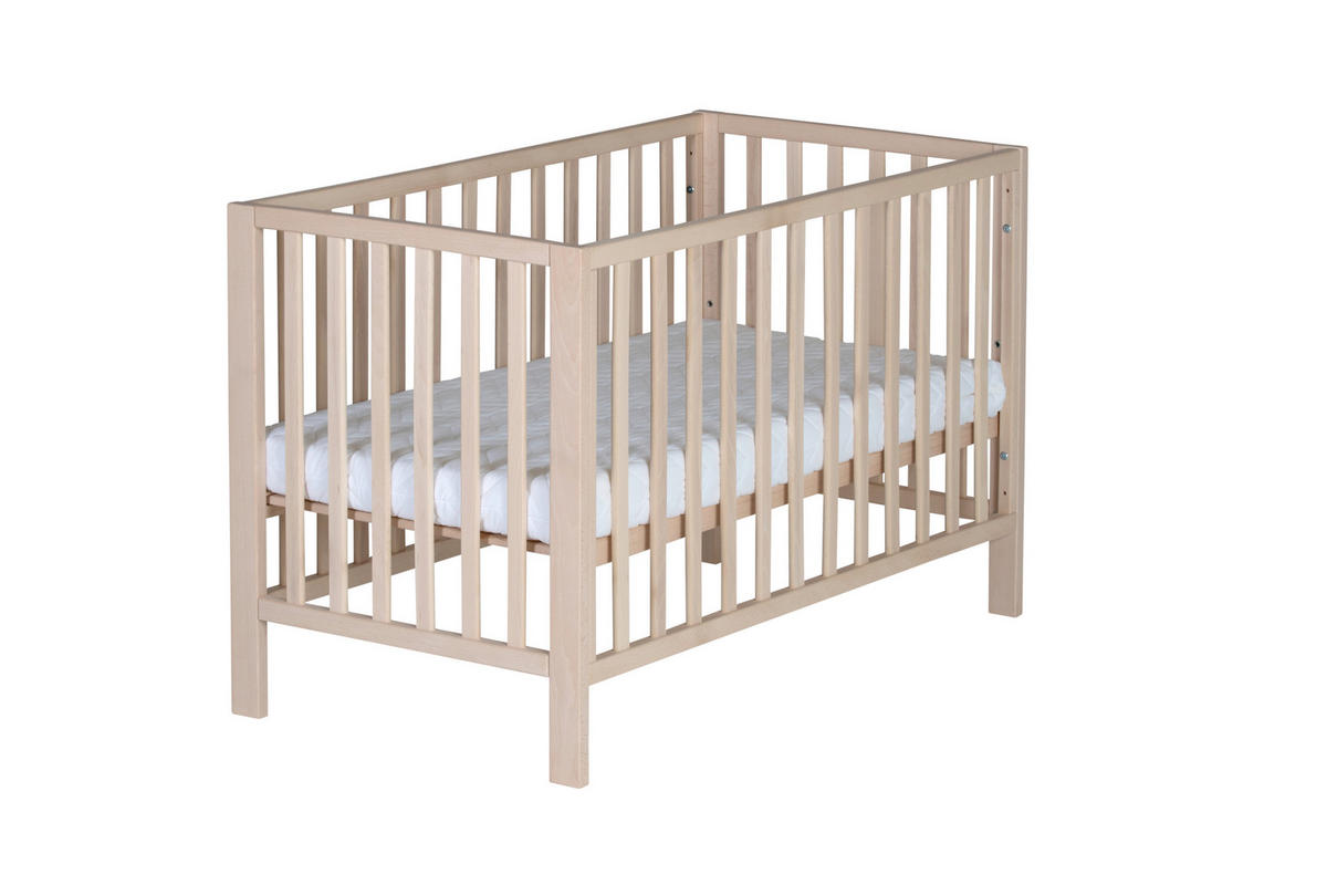 GITTERBETT    - Buchefarben, Basics, Holz (125/80/66cm) - Schardt