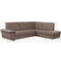 WOHNLANDSCHAFT - Alufarben/Braun, Design, Textil/Metall (262/212cm) - Venda