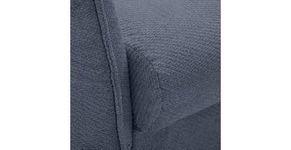 BIGSOFA  in Webstoff Blau  - Blau/Schwarz, KONVENTIONELL, Textil/Metall (282/94/127cm) - Ambia Home