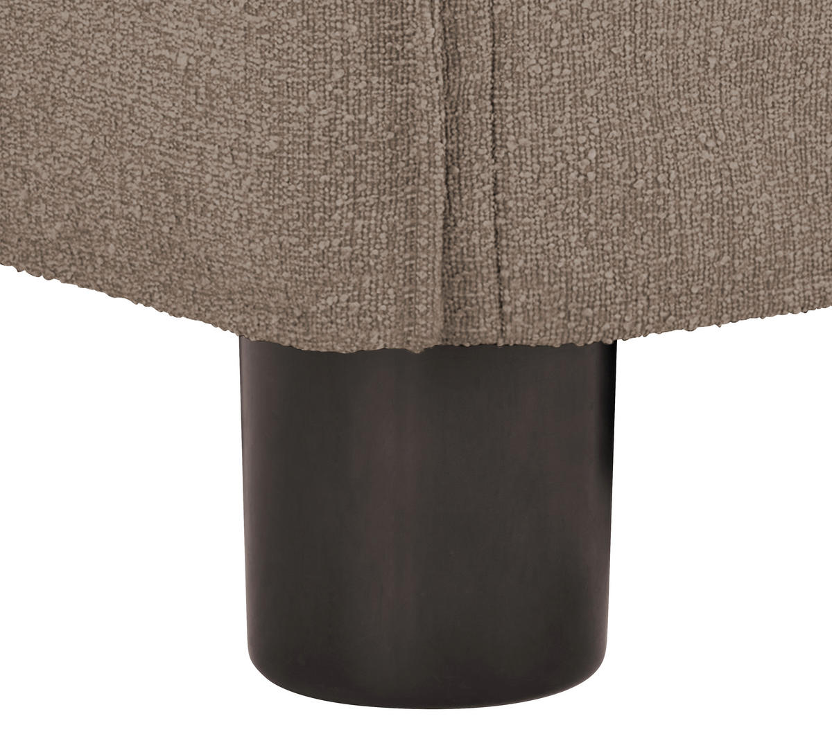 HUSSEN-ECKSOFA in Flachgewebe, Bouclé Braun  - Schwarz/Braun, Trend, Textil/Metall (295/165cm) - Livetastic