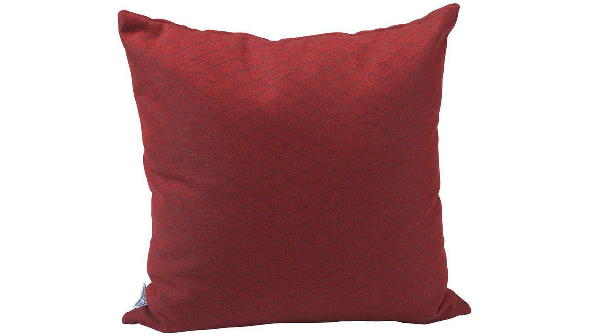 OUTDOOR-KISSEN Raute  - Rot, Basics, Textil (55/55cm) - Stern