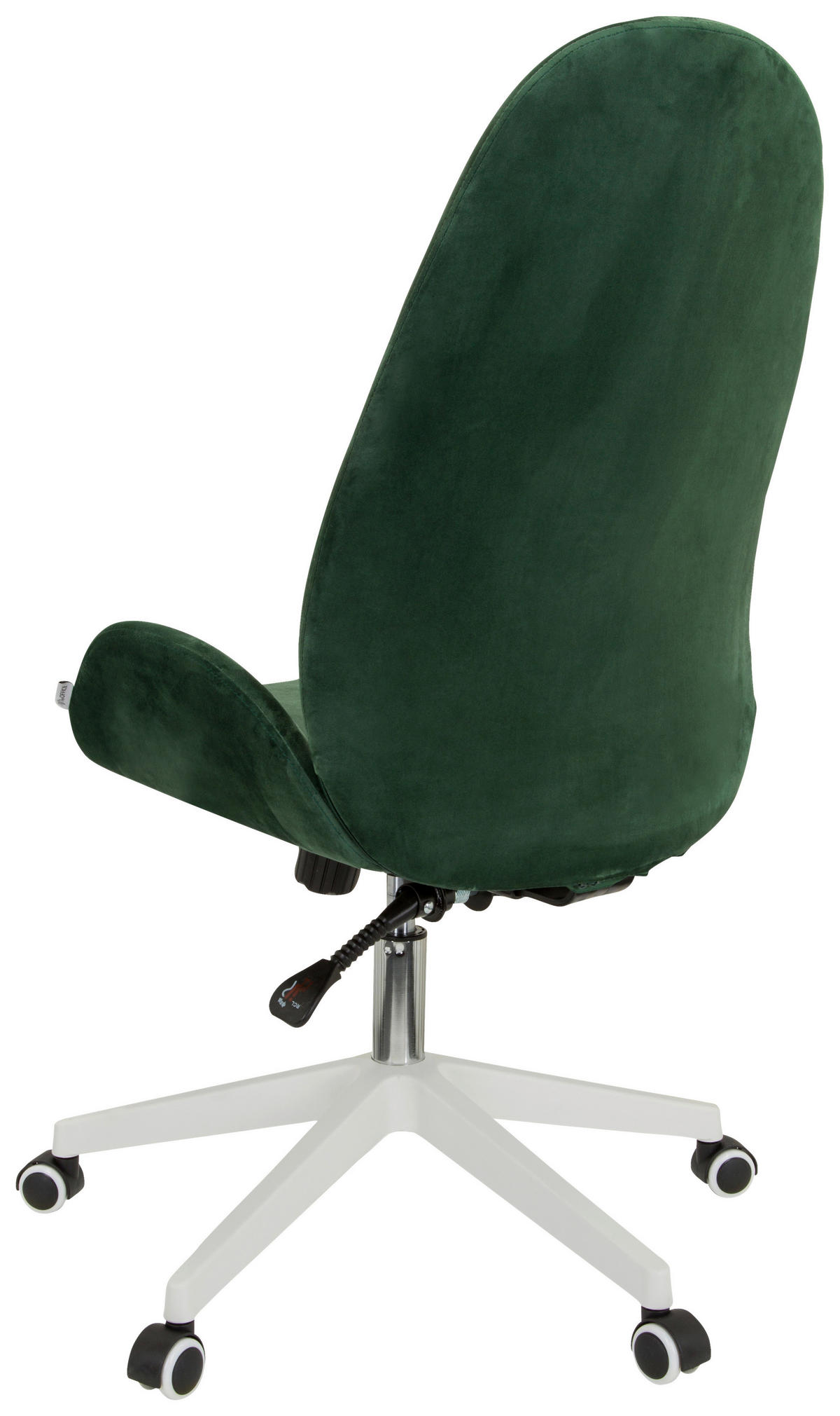 OTOČNÁ ŽIDLE, samet, zelená - bílá/zelená, Basics, textil/plast (56/104/58cm) - MID.YOU