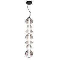 LED-PENDELLEUCHTE Luce Ambiente e Design 20/233,5 cm   - Dunkelgrau/Schwarz, KONVENTIONELL, Glas/Metall (20/233,5cm)