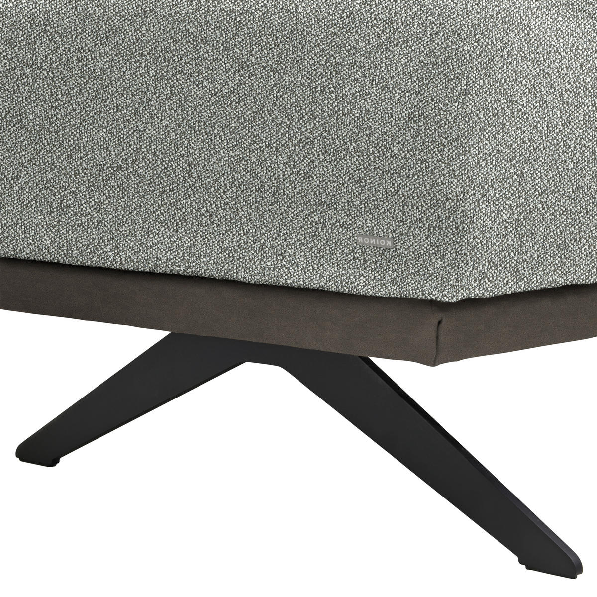 ECKSOFA in Flachgewebe Grau  270/239 cm  - Dunkelgrau/Schwarz, Design, Textil/Metall (270/239cm) - Koinor
