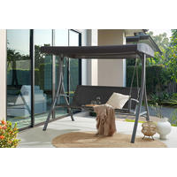 HOLLYWOODSCHAUKEL 192/166/120 cm  - Anthrazit/Schwarz, MODERN, Kunststoff/Textil (192/166/120cm)