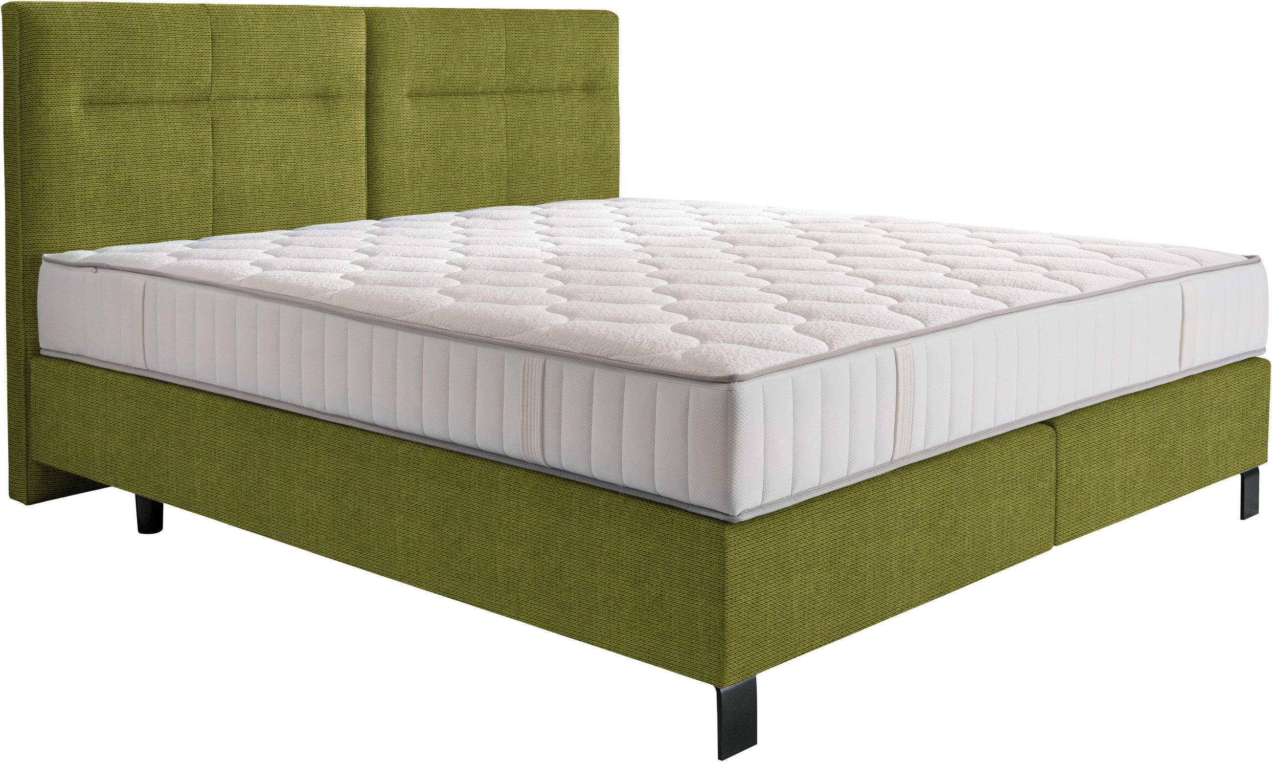 BOXSPRINGBETT 180/220 cm  in Hellgrün  - Schwarz/Hellgrün, KONVENTIONELL, Textil/Metall (180/220cm) - Esposa