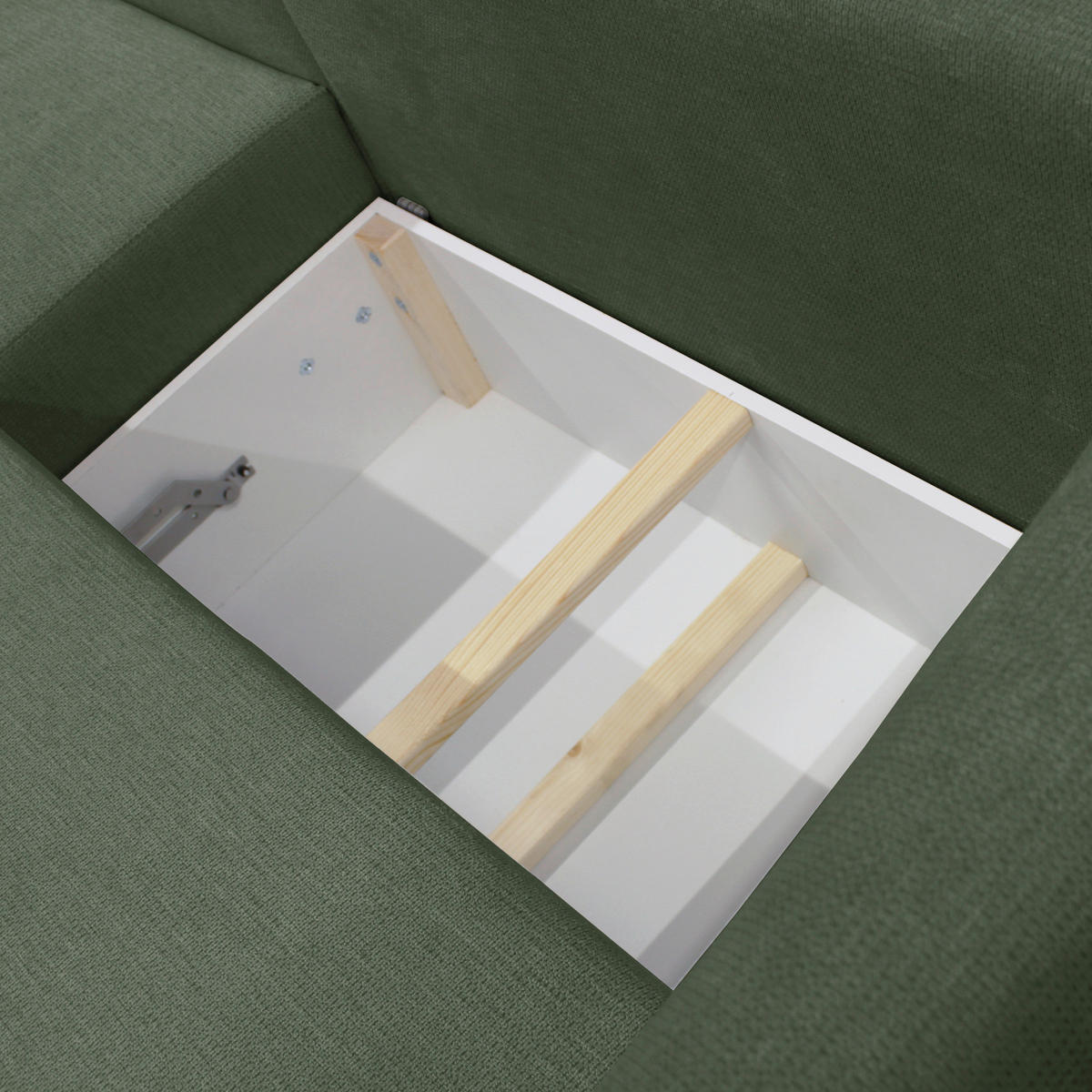 ECKSOFA Grün Struktur  - Schwarz/Grün, Design, Kunststoff/Textil (201/240cm) - MID.YOU