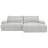 ECKSOFA in Struktur Hellgrau  - Hellgrau/Schwarz, Design, Kunststoff/Textil (272/156cm) - Livetastic