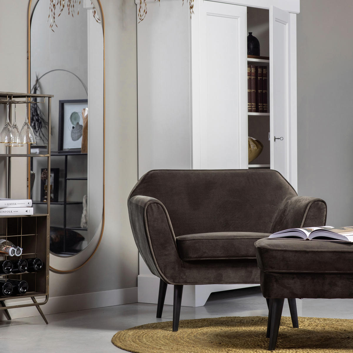 KOMMODE Isabel, 118/191/47 cm,  - Weiß, Design, Holz/Metall (118/191/47cm) - Livetastic